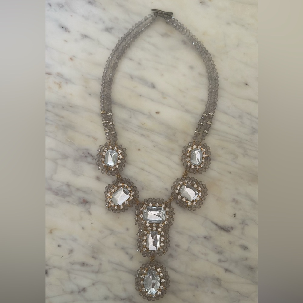 Anthropologie Lightweight Beaded Statement Necklace